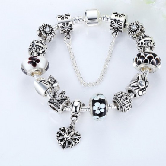 Showing image for Fashion Jewelry European Pendants Charms Bead Silver Bracelet For Women Fashion Jewelry European Pendants Charms Bead Silver Bracelet For Women |image