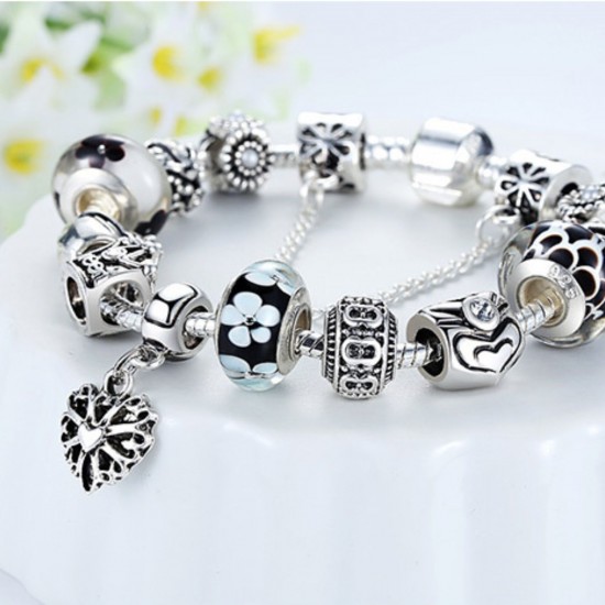 Showing image for Fashion Jewelry European Pendants Charms Bead Silver Bracelet For Women Fashion Jewelry European Pendants Charms Bead Silver Bracelet For Women |image