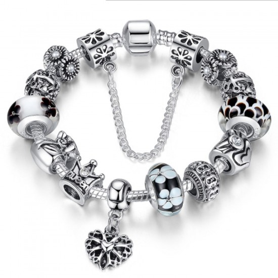 Showing image for Fashion Jewelry European Pendants Charms Bead Silver Bracelet For Women Fashion Jewelry European Pendants Charms Bead Silver Bracelet For Women |image