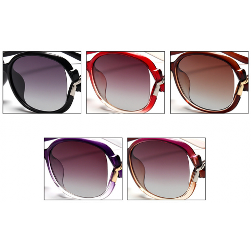 Classic Crystal Polarized Lens with Fashion Shades Women Sunglasses G-05RD (Red) image