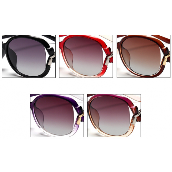 Classic Crystal Polarized Lens with Fashion Shades Women Sunglasses G-05RD (Red) image
