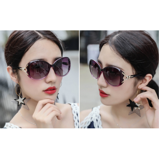 Elegant Butterfly Tide Style Women Sunglasses G-06PR (Purple) image