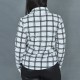 Women Fashion Lattice Simple Long-Sleeved Shirt - White