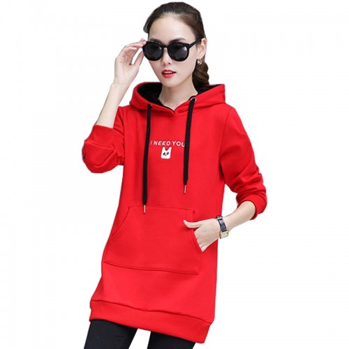 Women's Casual Style Winter Pullover Hoodie WH-30RD image
