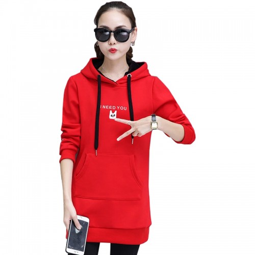 Women's Casual Style Winter Pullover Hoodie WH-30RD image