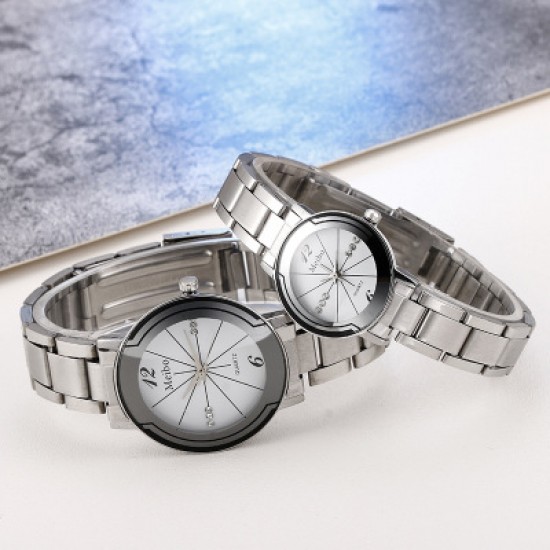Showing image for Couples Stylish Diamond Line White Dial Wrist Watches W-62W Couples Stylish Diamond Line White Dial Wrist Watches W-62W |image