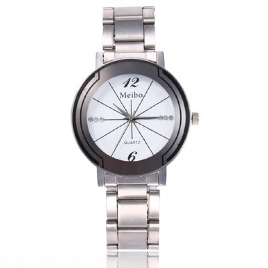 Showing image for Couples Stylish Diamond Line White Dial Wrist Watches W-62W Couples Stylish Diamond Line White Dial Wrist Watches W-62W |image