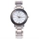 Couples Stylish Diamond Line White Dial Wrist Watches W-62W |image