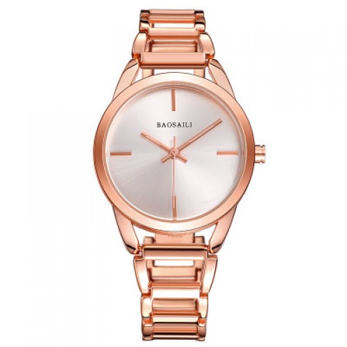 Baosaili Luxury Design Rose Gold Steel Strap Bracelet Watch W-81RG |image