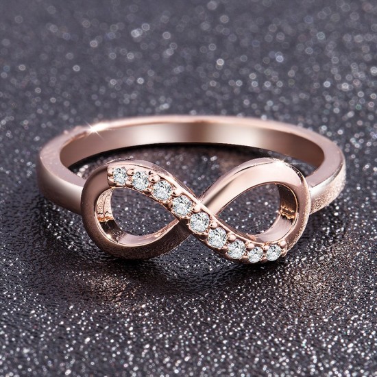 Luxury infinity Diamond Zirconium Rings R-47 |image