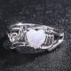Fire Opal Heart Mom Gift European Style Rings R-49 |image
