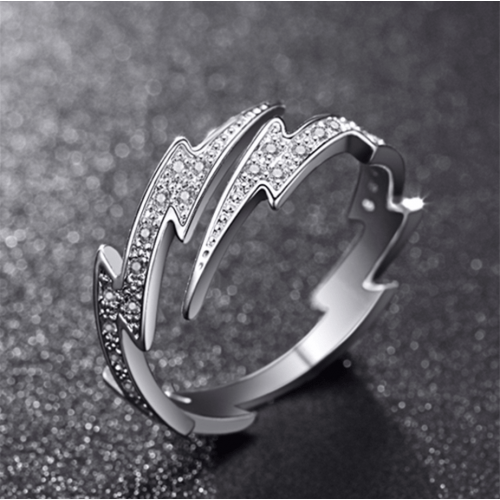 Sterling Silver Lightning New Fashion Rings R-52S |image