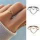 Silver Plated Best Friendship Heart Rings R-46S |image
