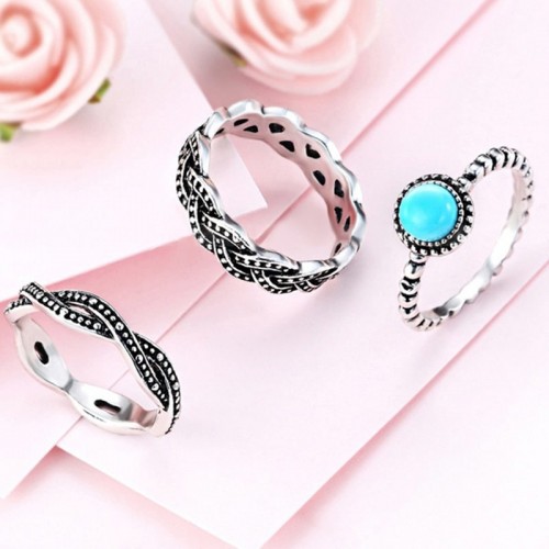 3 Pieces Set Couple Cross Border Rings R-59 |image
