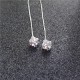 Square Cubes Sterling Silver Tassel Earrings 