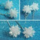Ice Flower Ball Sterling Silver long Earrings |image
