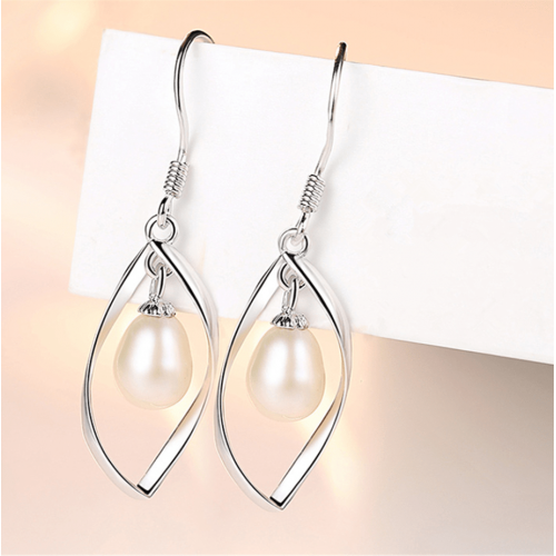 Versatile Design New Pearl Pendant Earrings E-44 |image