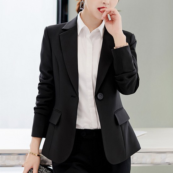 Formal Wear Ladies Slim Black Suit Jacket WJ-46BK |image