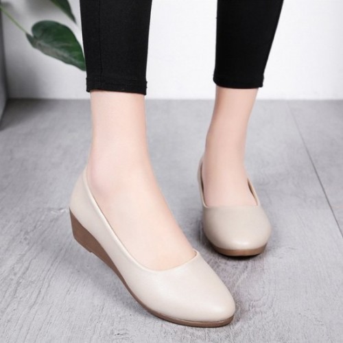 Soft Brown Leather Flat Shoes S-140BR |image