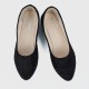 Casual Peas Suede Black Flat Shoes S-153BK |image