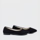 Casual Peas Suede Black Flat Shoes S-153BK |image