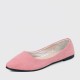 Casual Peas Suede Pink Flat Shoes S-153PK |image
