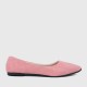 Casual Peas Suede Pink Flat Shoes S-153PK |image