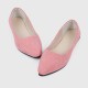 Casual Peas Suede Pink Flat Shoes S-153PK |image