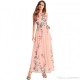 Summer Casual Chiffon Print Beachwear Dress - Pink |image
