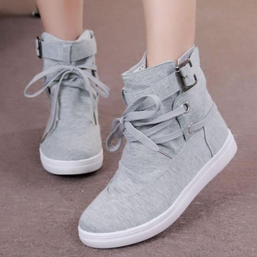 Canvas Breathable Flat Casual Boots Sneaker Shoes S-196GR |image