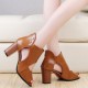 New Roman Style High Heels Soft Leather Sandal Shoes S-206BR |image