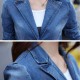 One Button Slim Short Coat Long Sleeved Denim Jacket WJ-47|image