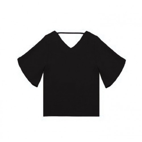 V-Neck Loose Ruffled Wild Chiffon Shirt