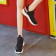 Black Contrast Double Stripes Running Sneakers S-231BK |image
