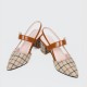 Brown One Word High Heeled Pointed Women Sandals S-220BR |image