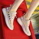 Cream Contrast Double Stripes Running Sneakers S-231CR 