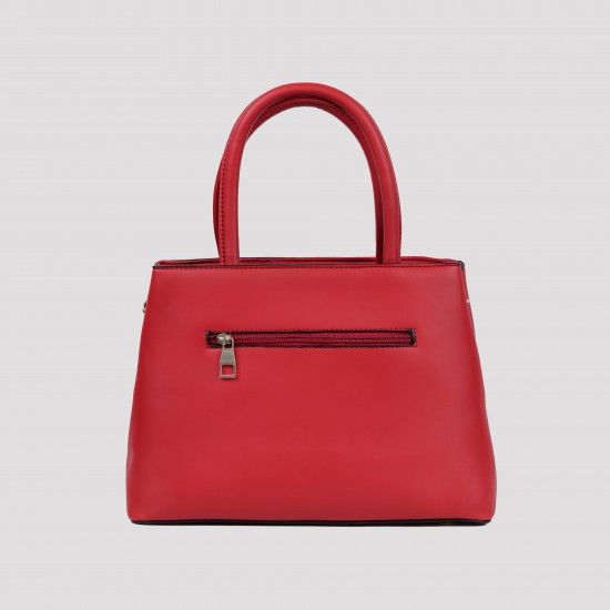 Showing image for Women Casual Fashion Tide Shoulder Bag WB-162RD Snake Pattern Zip Closure Shoulder Handbag - Red |image