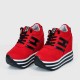 Thick Muffin Platform Laces Up Women Sneakers - Red |image