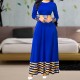 Stylish Long Sleeved High Waist Maxi Dress 