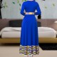 Stylish Long Sleeved High Waist Maxi Dress 