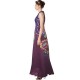 Casual Floral Printed Sleeveless Maxi Dress- Maroon |image