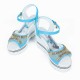 Ankle Strap Wedge Platform Open Toe Sandals -Light Blue |image
