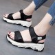 Thick Rubber Sole Strapped Casual Sports Sandals - Black |image