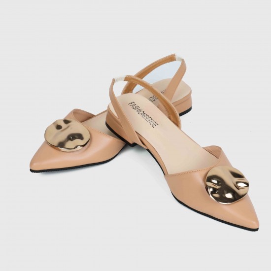 Classic Platform Pointed Toe Flat Fairy Sandals -Brown Classic Platform Pointed Toe Flat Fairy Sandals -Brown |image