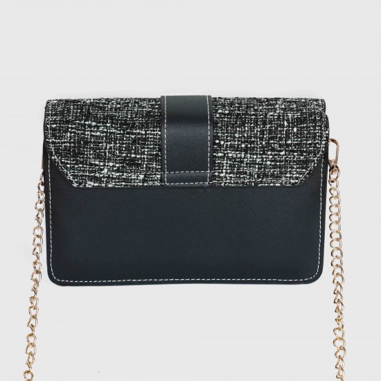 Mini love Magnetic Closure Chain Strap Messenger Bag - Black | Mini love Magnetic Closure Chain Strap Messenger Bag - Black |image
