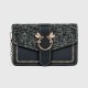 Mini love Magnetic Closure Chain Strap Messenger Bag - Black |image