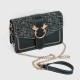 Mini love Magnetic Closure Chain Strap Messenger Bag - Black |image