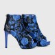 Floral Mesh Embroidered Stiletto High Heel Shoes - Blue |image