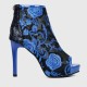 Floral Mesh Embroidered Stiletto High Heel Shoes - Blue |image