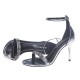 Ankle Straps Rhinestone High Stilettos Heels - Silver |image